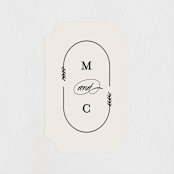 "Surround" - Wedding Favor Stickers in Ivory by Brianne Larsen - Front