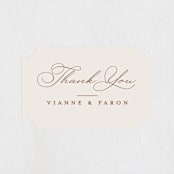 "Delicate Names" - Wedding Favor Stickers in Buttercream by Jessica Williams - Front