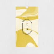 "Brooklynite" - Wedding Favor Stickers in Bisque by Annie Clark - Front