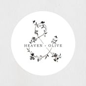 "Floral Union" - Wedding Favor Stickers in Black Sugar by Pati Cascino - Front
