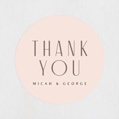 "Casablanca" - Wedding Favor Stickers in Blush by Lori Wemple - Front