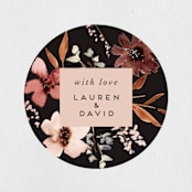 "Silky Way" - Wedding Favor Stickers in Midnight by Petra Kern - Front