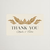 "Floral mosaic" - Wedding Favor Stickers in Sand by GeekInk Design - Front