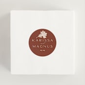 "Leaf Cascade" - Wedding Favor Stickers in Latte by Alethea and Ruth - In use