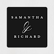 "whimsical ampersand" - Wedding Favor Stickers in Black Tie by Laura Hamm - Front