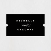 "Big Date" - Wedding Favor Stickers in Ivory by Anastasia Makarova - Front