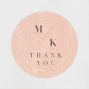 "engrained" - Wedding Favor Stickers in Blossom by Robin Ott - Front