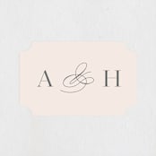 "Anson" - Wedding Favor Stickers in Latte by Kristie Kern - Front