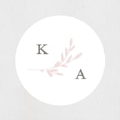 "Gathered" - Wedding Favor Stickers in Blossom by Kimberly FitzSimons - Front