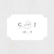 "Together With You" - Wedding Favor Stickers in Noir by Kimberly FitzSimons - Front
