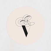 "initals" - Wedding Favor Stickers in Champagne by Lori Wemple - Front