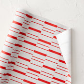 "Abstract Candy Cane" - Wrapping Paper Roll in Crimson by Kelsey Walker