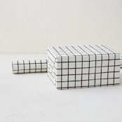 "Modern Grid" - Wrapping Paper Roll in Ink by Corinne Malesic