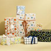 "Modern Grid" - Wrapping Paper Roll in Ink by Corinne Malesic