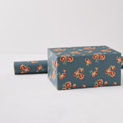 "Navy Wrap" - Wrapping Paper Roll in Navy by Aubrey Fairchild