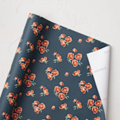 "Navy Wrap" - Wrapping Paper Roll in Navy by Aubrey Fairchild