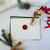 "On Dasher- Holiday Wax Seal Stamp" - Wax Seal Stamps in brass by Inkspiringletters