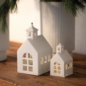 "Village House Chapel - 8.9"" - Christmas Decorations in white by Räder Designs