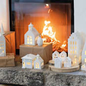 "Village House Chapel - 8.9"" - Christmas Decorations in white by Räder Designs