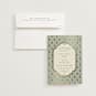 "Aatreya" - Customizable Foil-pressed Mehndi Invitations in Green by Pati Cascino.