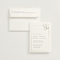 "Golden Ampersand" - Customizable Foil-pressed Wedding Invitations in White by Kelly Schmidt.