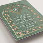 "Princess" - Customizable Foil-pressed Wedding Invitations in Green by Claudia Orengo.