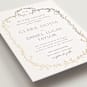 "Delicate Vine" - Customizable Foil-pressed Wedding Invitations in Black by Susan Moyal.