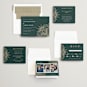 "Engraved Paisley" - Customizable Wedding Invitations in Green by Oma N. Ramkhelawan.