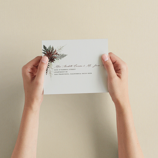 "Woodland Garden" - Savvy Wedding Invitations in Mahogany by Susan Moyal - How it works