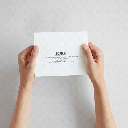 "Flynn" - Savvy Wedding Invitations in Ash by Kelly Watkins - How it works
