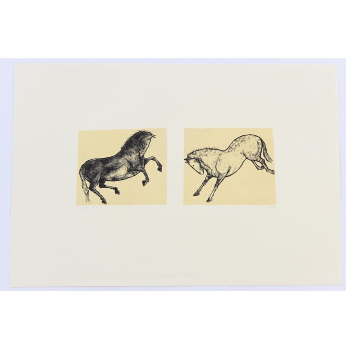 "Jumping Horse" - Limited Edition Fine Art Print in multicolorassorted-colors by Dana Williamowsky