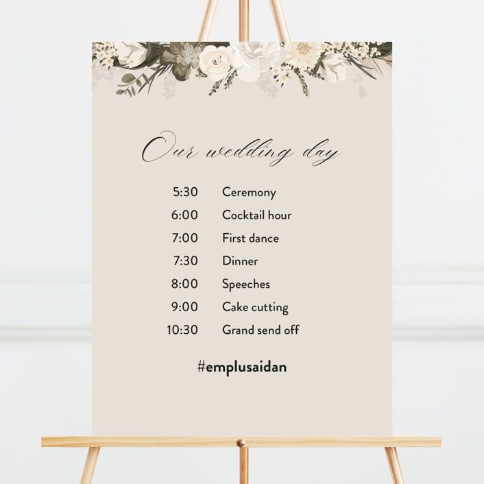 "Botanical Edge" - Large Signs in Latte by Susan Moyal - Front