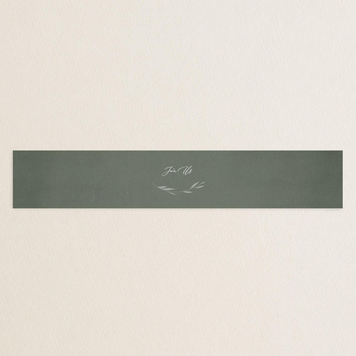 "Minimal Circle" - Bridal Shower in Moss by Kelly Schmidt - Front