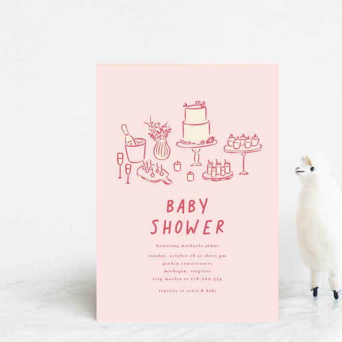 "atherina" - Baby Shower Invitations in Creme by chocomocacino - Front