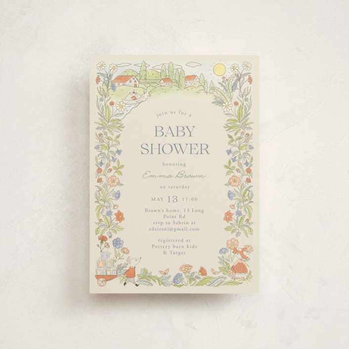 "Vintage magic town" - Baby Shower Invitations in Vanilla by Sabrin Deirani - Front
