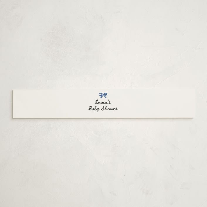 "Nautical doodles" - Baby Shower Belly Bands in Denim by Cass Loh - Front