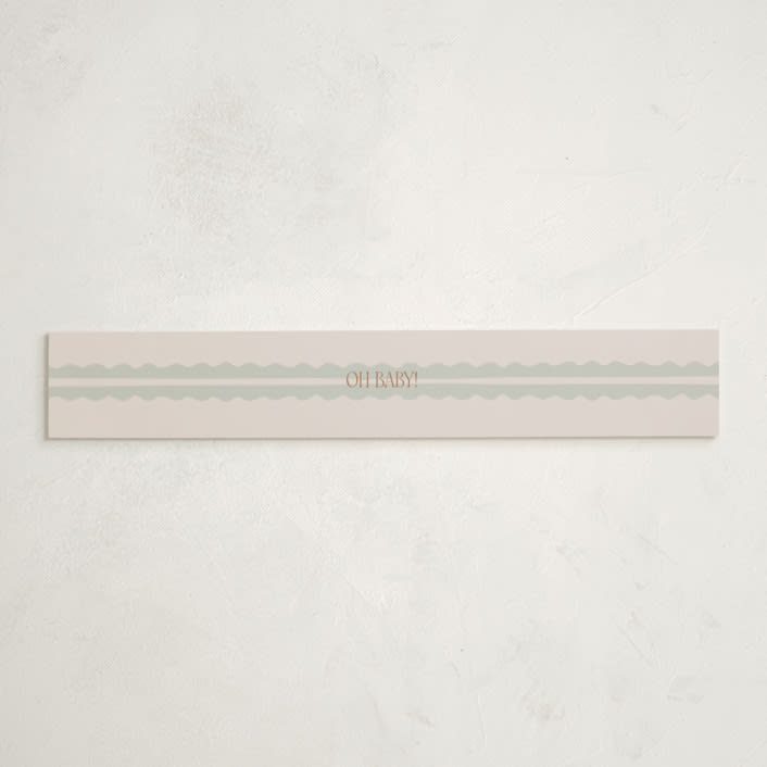 "Waiting for a sibling" - Baby Shower Belly Bands in Sea Fog by Erin Kessler - Front
