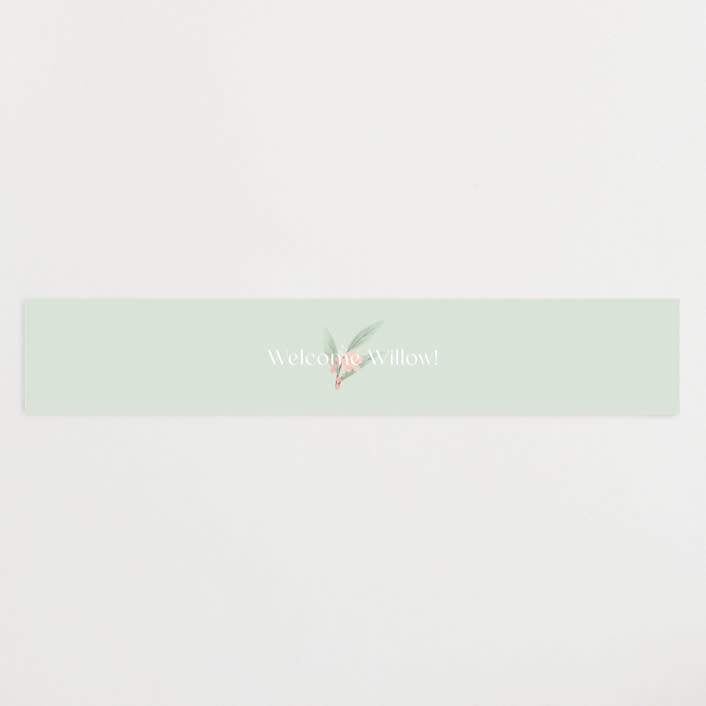 "Tweet Tweet" - Baby Shower Belly Bands in Blush by Itsy Belle Studio - Front