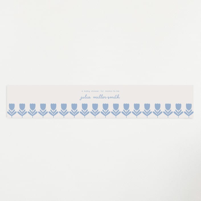 "Tulips" - Baby Shower Belly Bands in Sky by Kelly Watkins - Front
