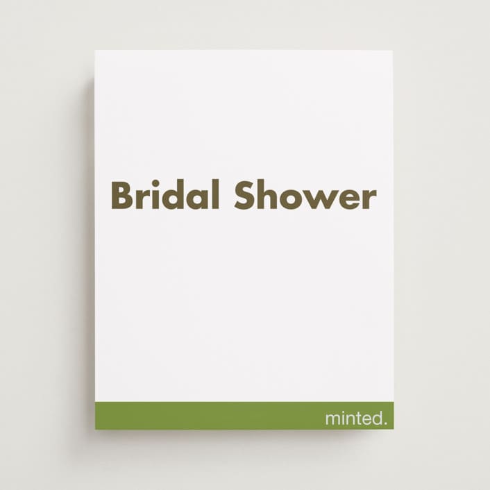 "Portrait Custom" - Bridal Shower Signs in Charcoal by Minted Custom - Front