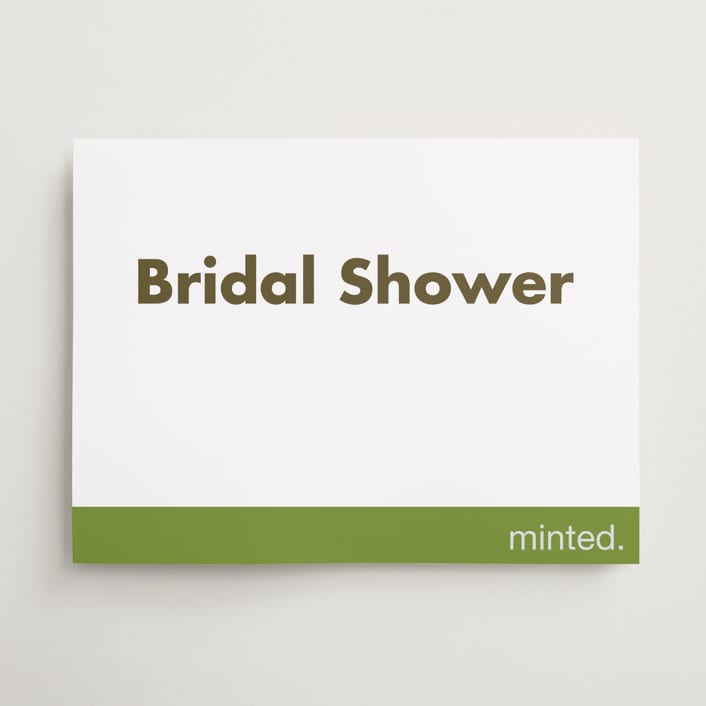 "Portrait" - Bridal Shower Signs in Charcoal by Minted - Front