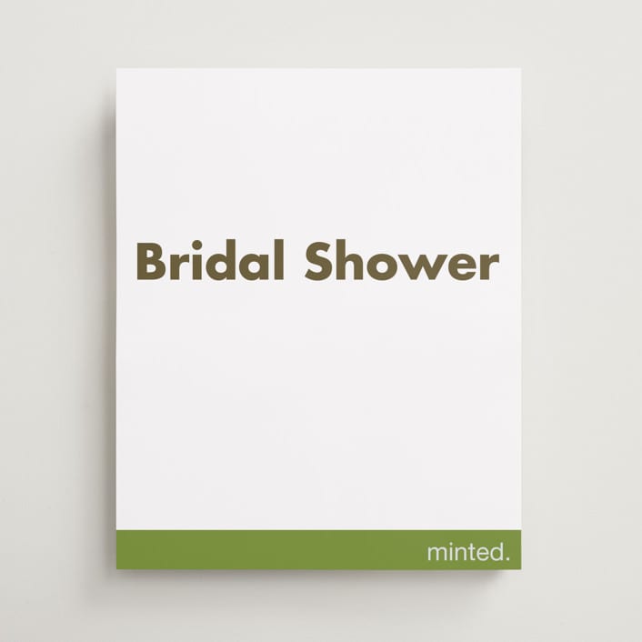 "Portrait" - Bridal Shower Signs in Charcoal by Minted - Front