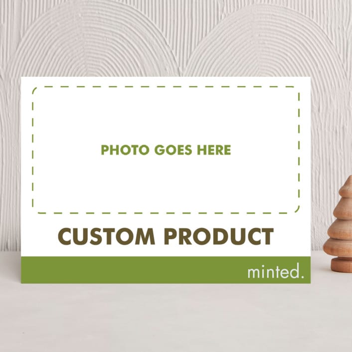 "FOIL Portrait Custom" - Holiday Birth Announcement Cards in Charcoal by Minted - Front