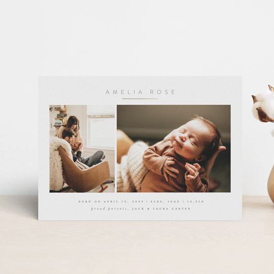 "Simply Sweet" - Birth Announcements in Clay by Carolyn Nicks - Front
