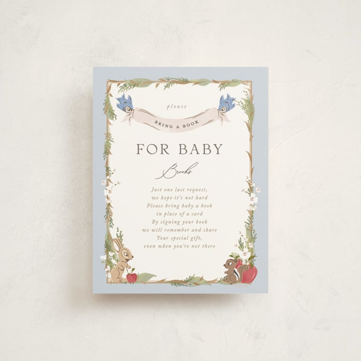 "Disney's Snow White Someday" - Baby Shower Insert Cards in Blue Skies by Erin L. Wilson - Front