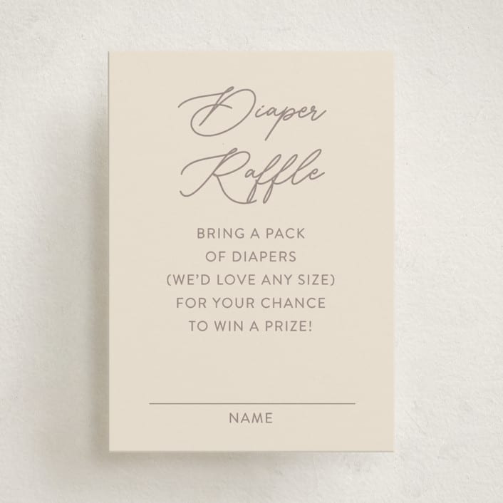 "Swiggle" - Baby Shower Mini Insert Cards in Vanilla by Pixel and Hank - Front