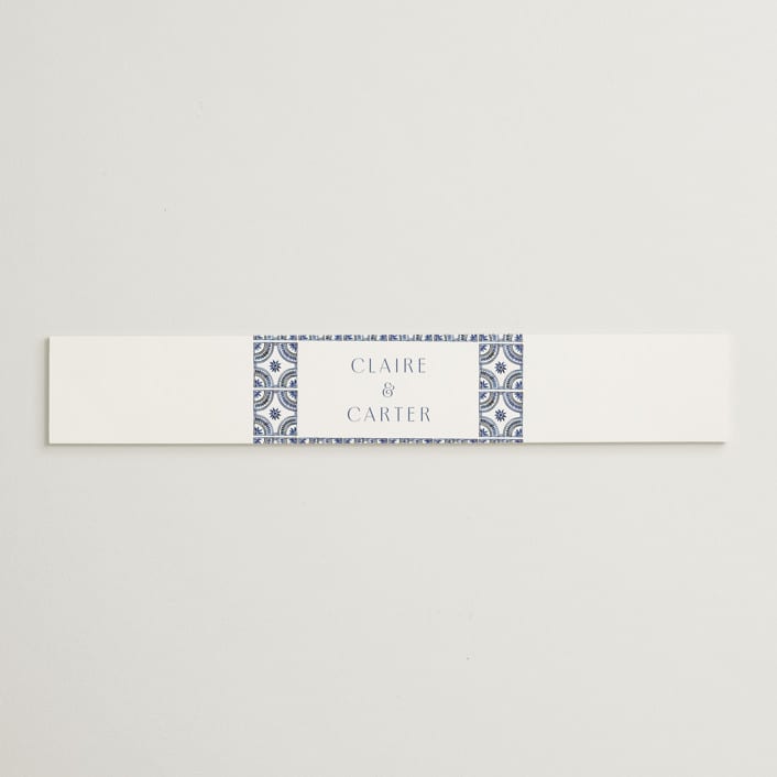 "watercolor tile" - Belly Bands in Cobalt by Katharine Watson - Assembled with Invitation