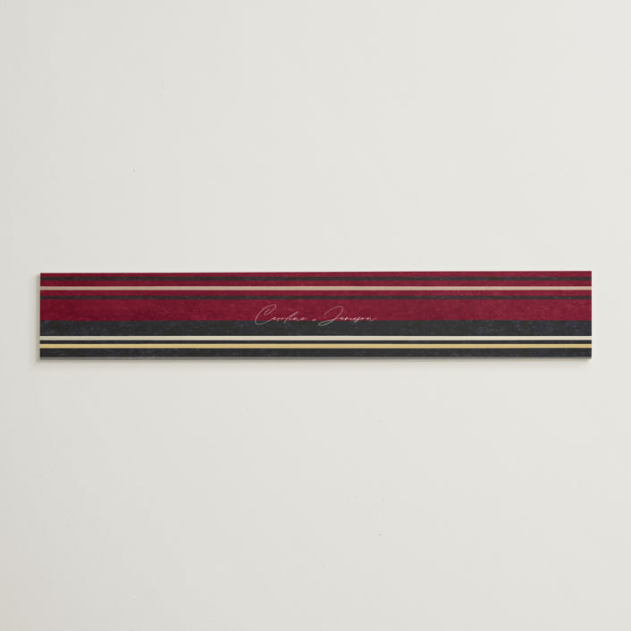 "Holiday Tartan" - Belly Bands in Cranberry by Erin Deegan - Assembled with Invitation