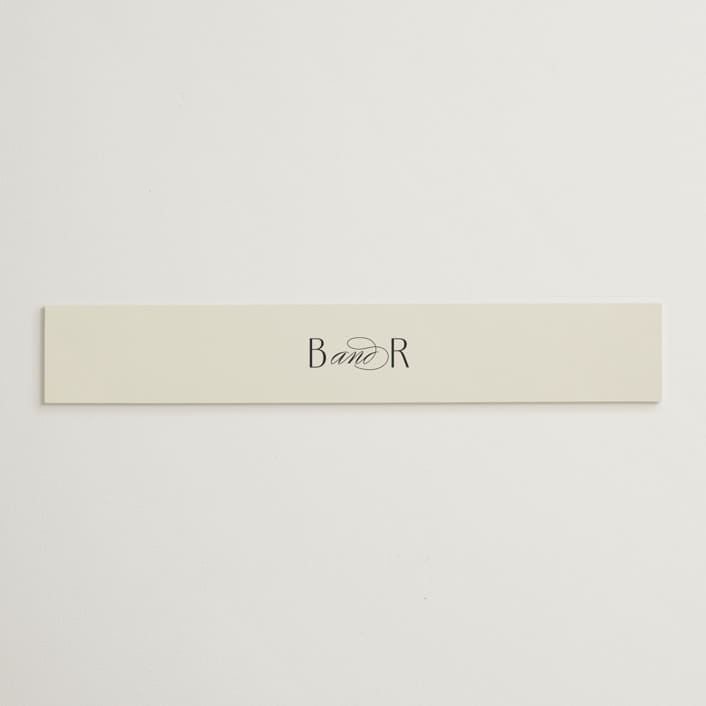 "Elegant Type" - Belly Bands in Cream by Louise Kay - Assembled with Invitation