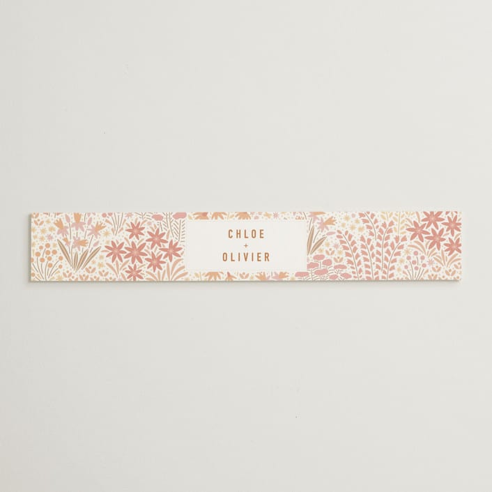 "Floral Border" - Belly Bands in Peach by Pippa Shaw - Assembled with Invitation